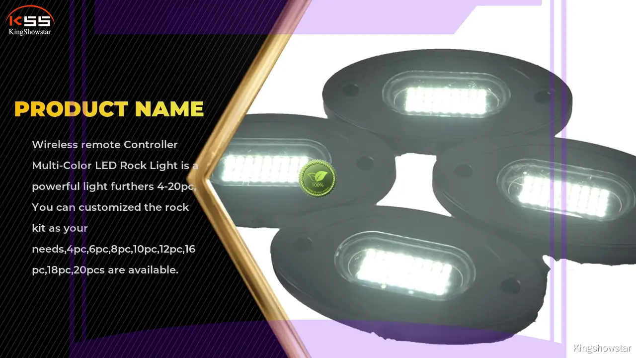 Max Waterproof Aluminum White Rock Light - Best Supplier 1