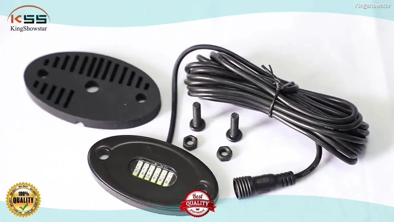 24W RGBW LED Rock Lights with Bluetooth Control - Waterproof Multicolor Neon Underglow for Jeep Wrangler 1