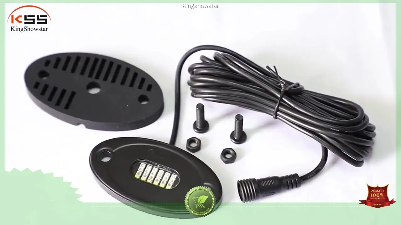 24W RGBW LED Rock Lights with Bluetooth Control for ATV SUV, Waterproof & Multifunction, White Color. 1