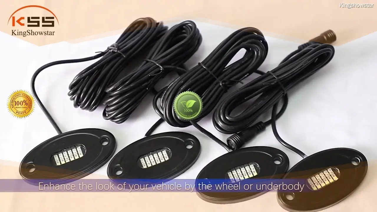 RGBW LED Rock Light Kit for ATV - Bluetooth Control - Waterproof IP68 1