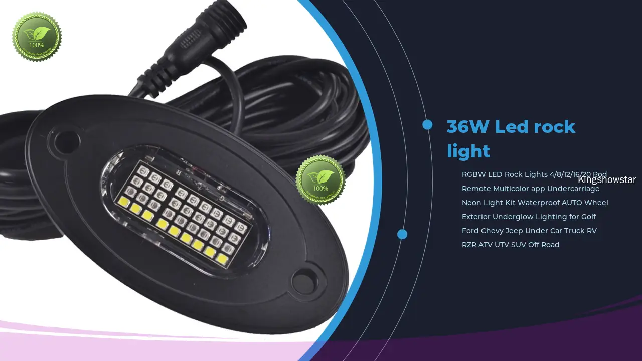 RGBW LED Rock Lights - Multicolor Underglow Kit with APP Controller 1