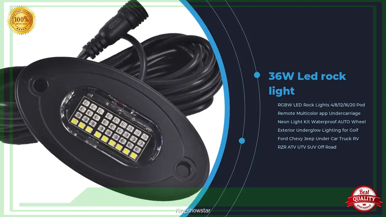 8 Pod RGBW LED Rock Lights - Multicolor Underglow Kit with Music Mode 1