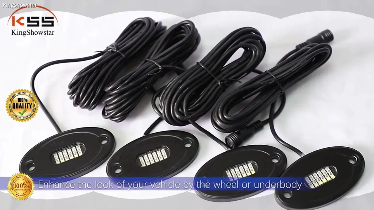 Kingshowstar 24W RGBW LED Rock Light Kit - Waterproof, Bluetooth Control 1