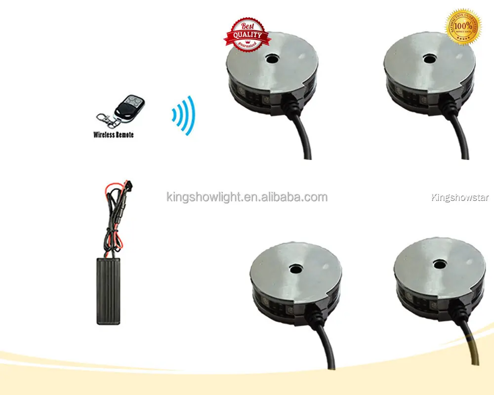 RGB LED Motorcycle Wheel Lights - Waterproof & Remote Controlled 1