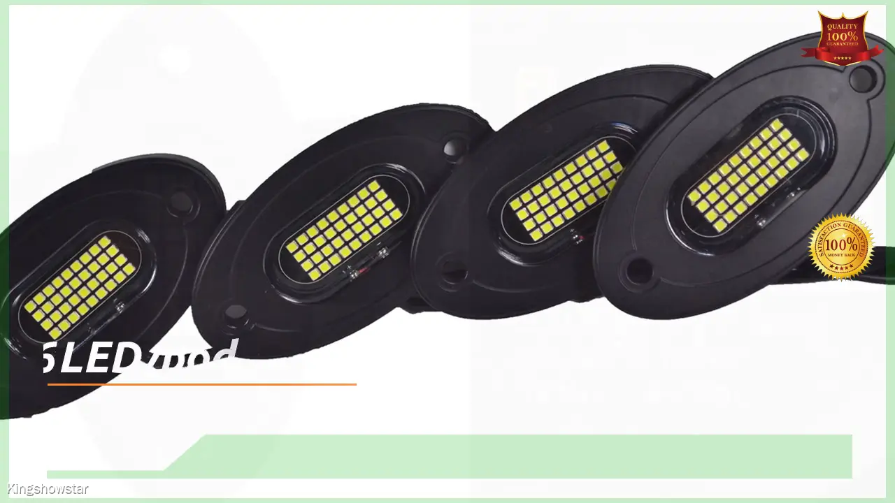 LED Rock Lights White 4PCS for Jeep Off Road Truck ATV SUV - Waterproof High Power Neon Trail Lights - Best ATV Underglow Lights 1