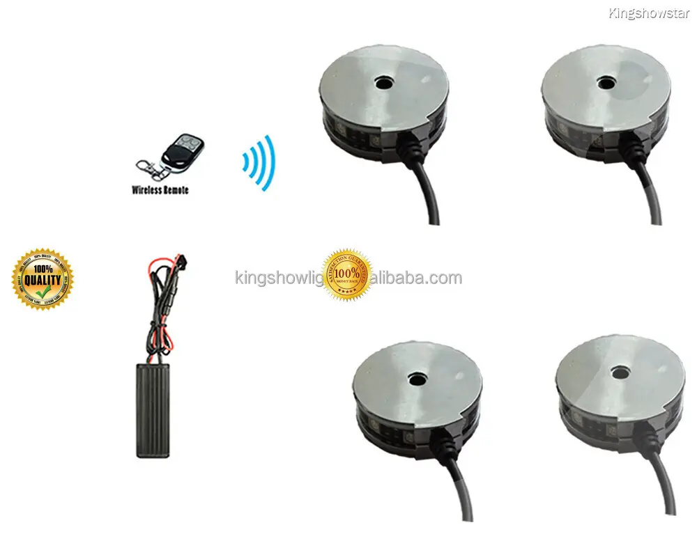 RGB LED Motorcycle Wheel Lighting Kit with Remote Controller 1