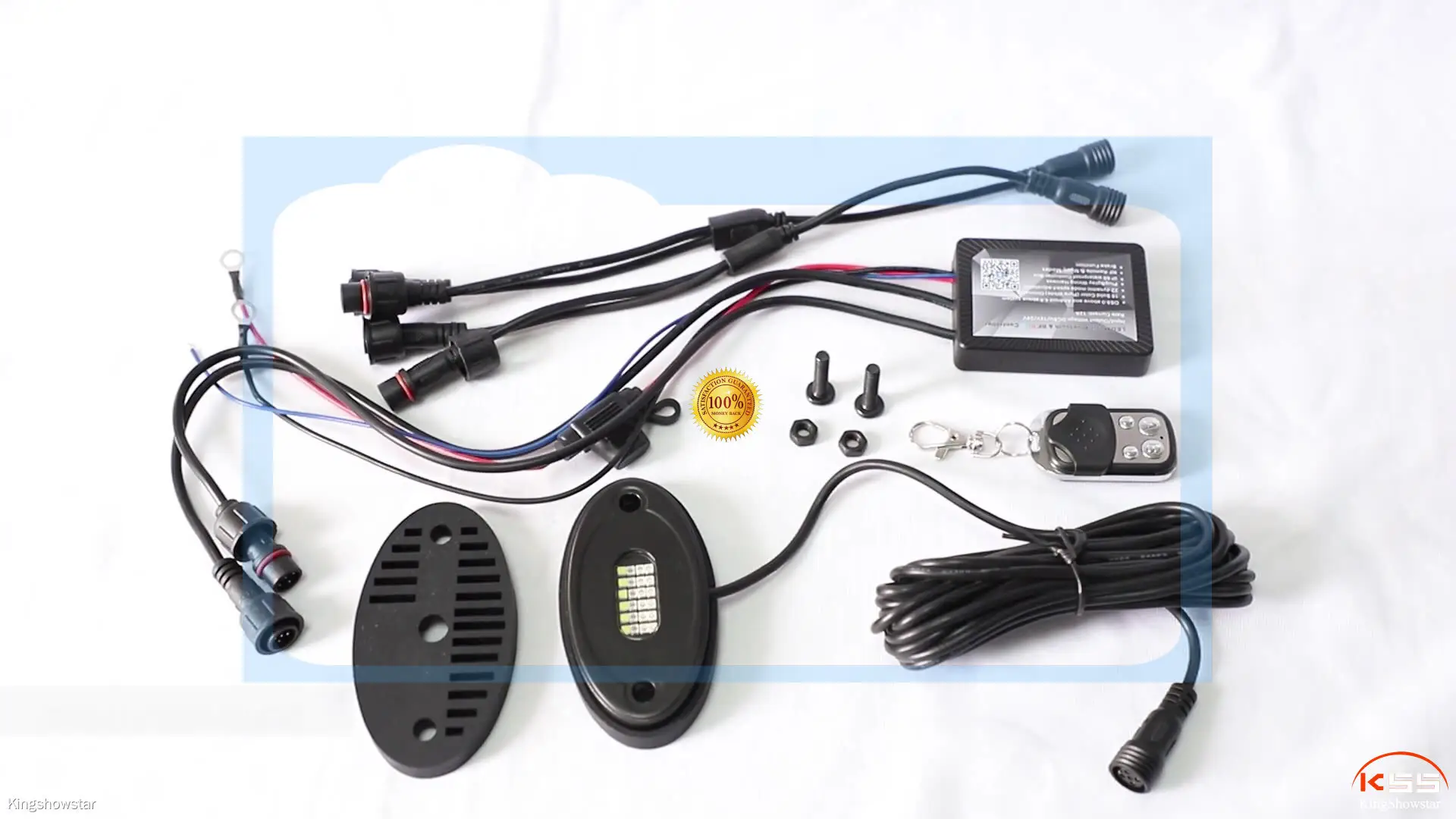 12pc LED Rock Light BT Wireless White Color Under Body Light - Best for Trucks 1