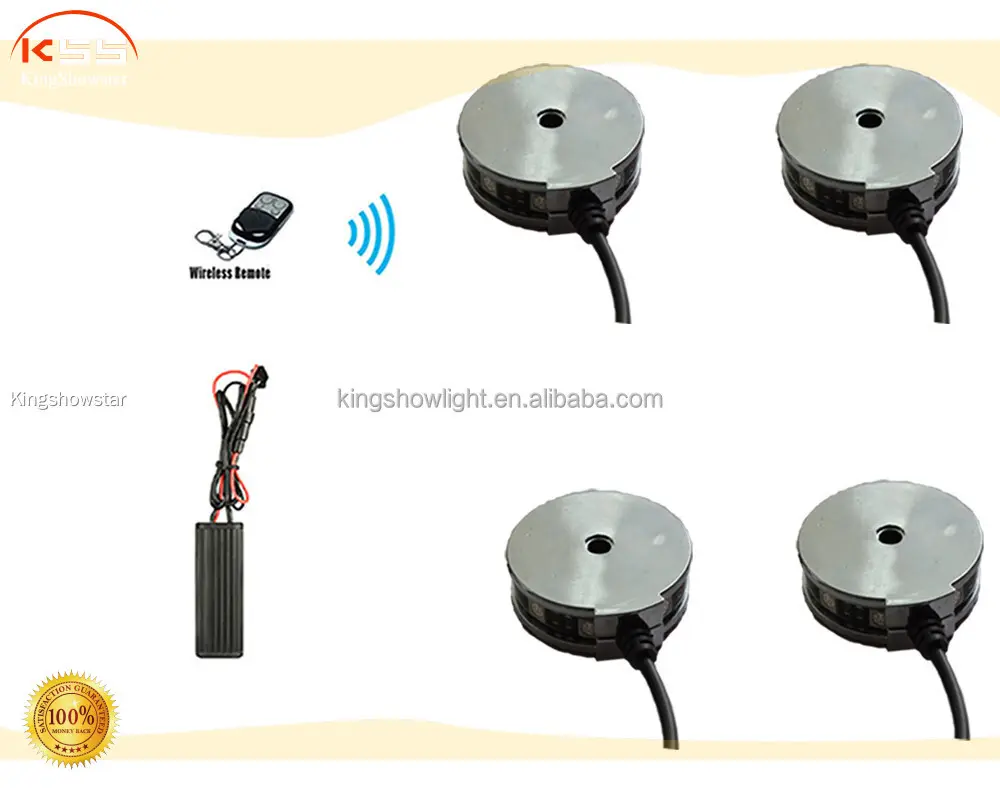 4*Pod RGB LED Motorcycle Wheel Lights - High-Efficiency Custom Rim Glow Pods & Remote 1