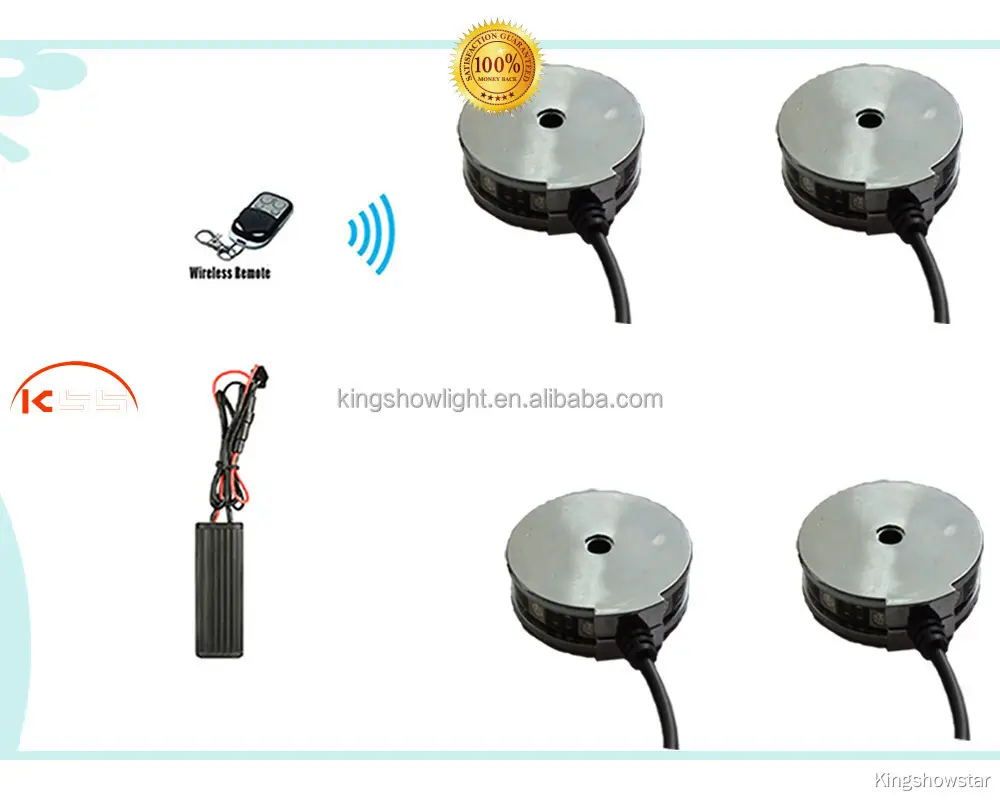 4pc RGB LED Motorcycle Wheel Light Kit - High-Tech & Multi-Functional 1