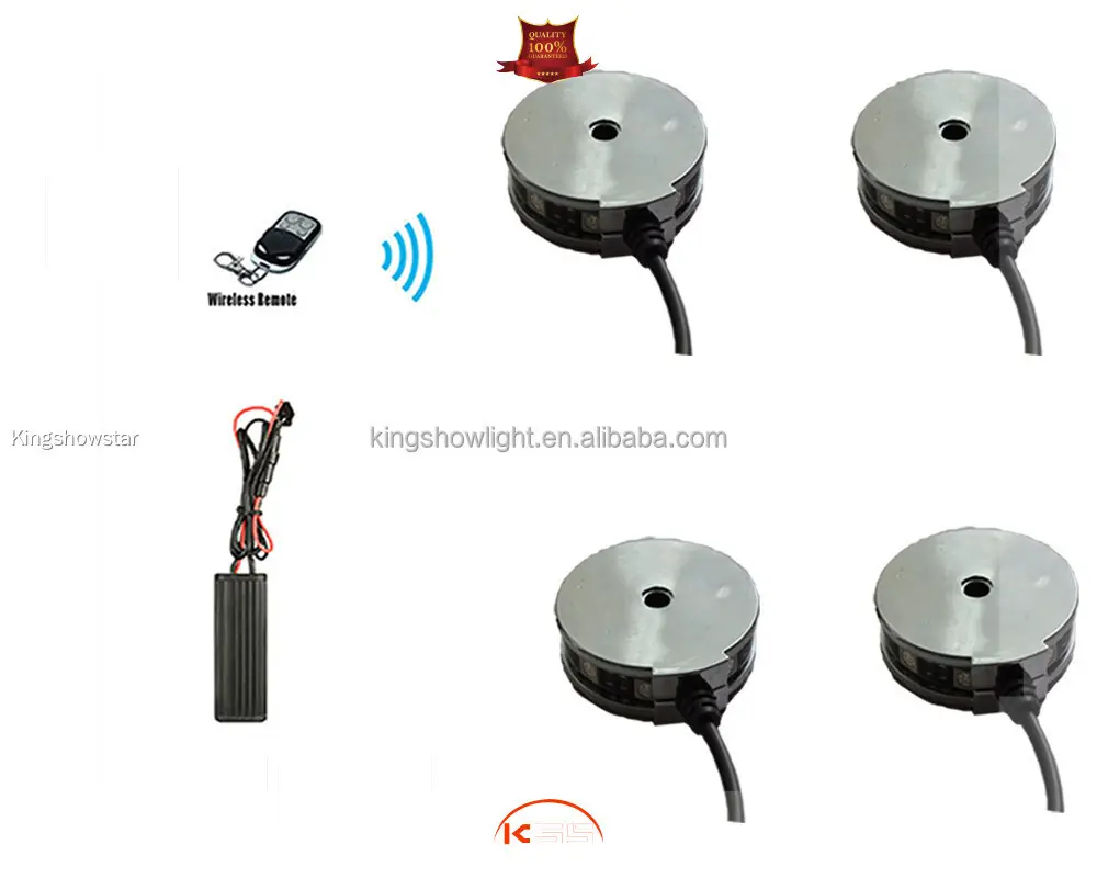 4*Pod RGB LED Motorcycle Wheel Lighting Kit with Remote Control & High Efficiency Technology 1