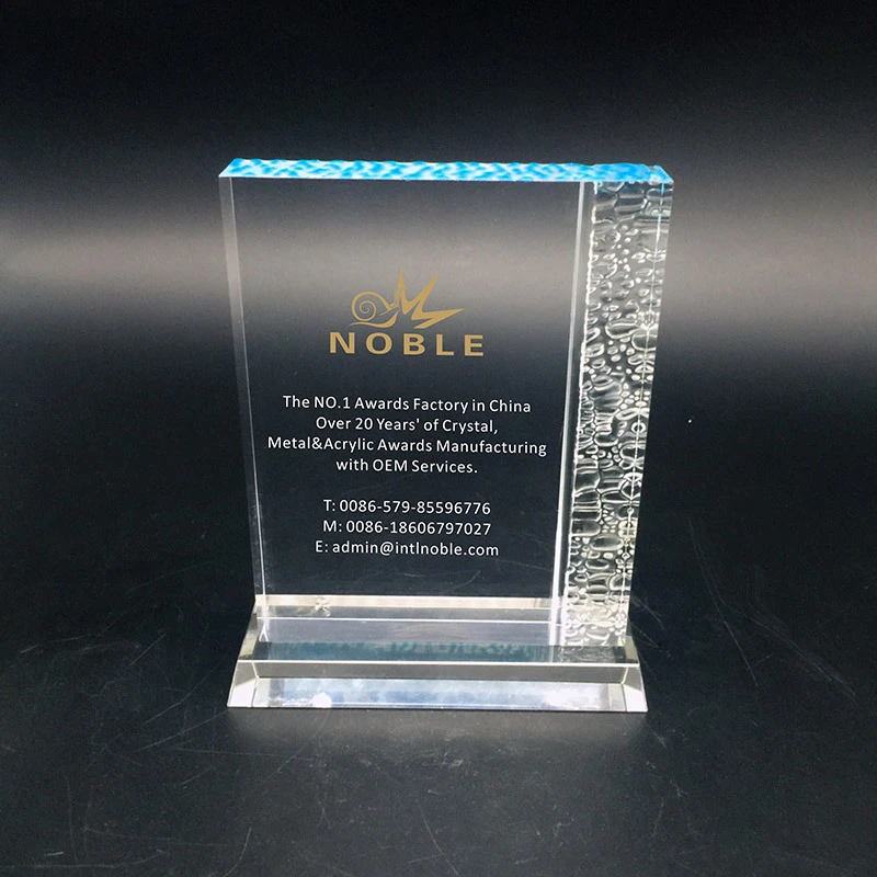 Custom Chipped Edge Corporate Acrylic Block Trophy Plaque Award 1