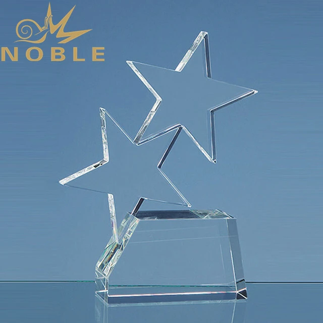 Custom free engraving crystal star trophy 1