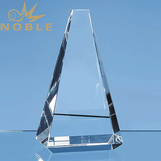 Custom engraving blank crystal pyramid trophy 1
