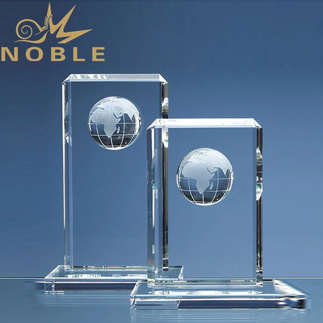 Free engraving custom blank crystal globe trophy plaque 1