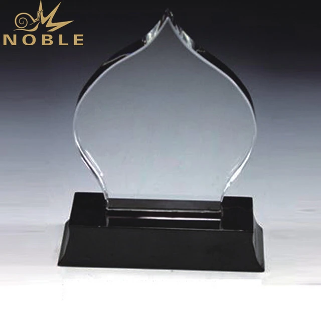 Custom Personalize Engraved Blank Crystal Award With Black Base 1