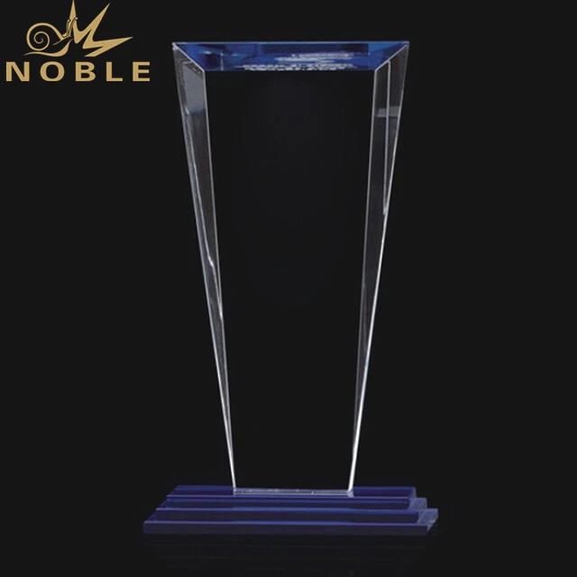 Wholesale Promotion Clear Optical Blank Shield Crystal Awards Crystal Trophy With Base For Rewards 1