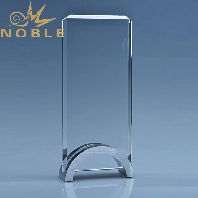 High quality new design crystal blank plaque with metal base 1