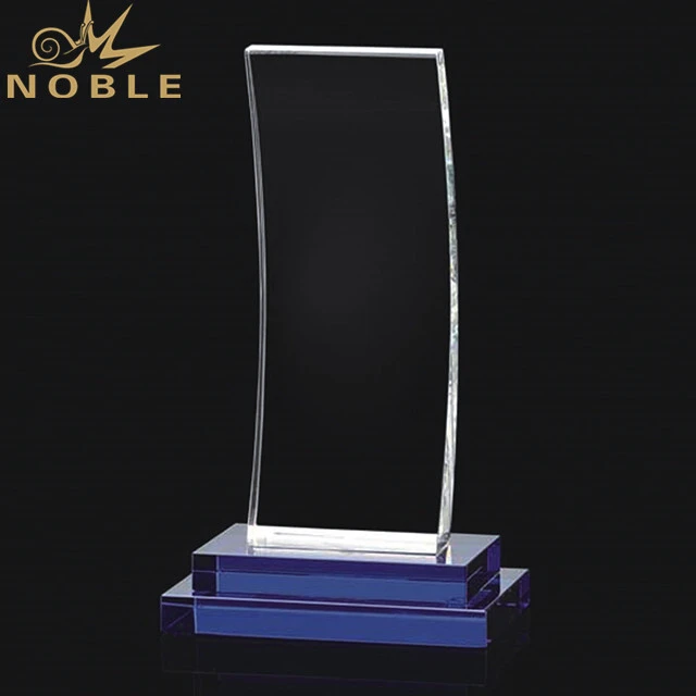 Transparent Rectangle Blank Crystal Trophy Award With Base 1