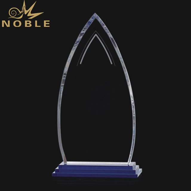 Customize Shield Crystal Trophy Award With Base 1