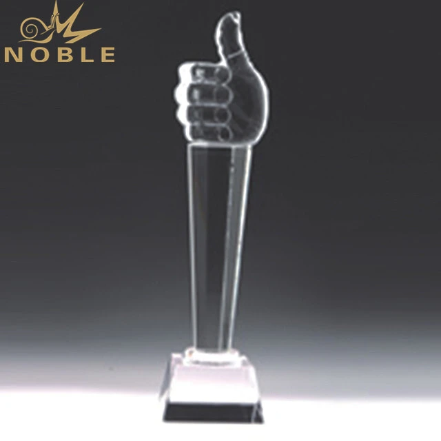 Wholesale Cheap Promotion K9 Material Crystal Thumb Trophy 1