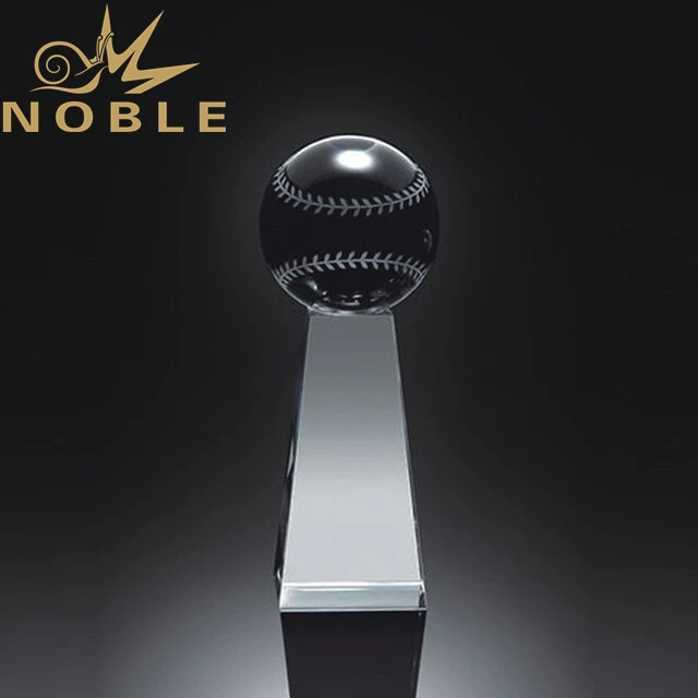 High quality custom engraving crystal baseball trophy 1
