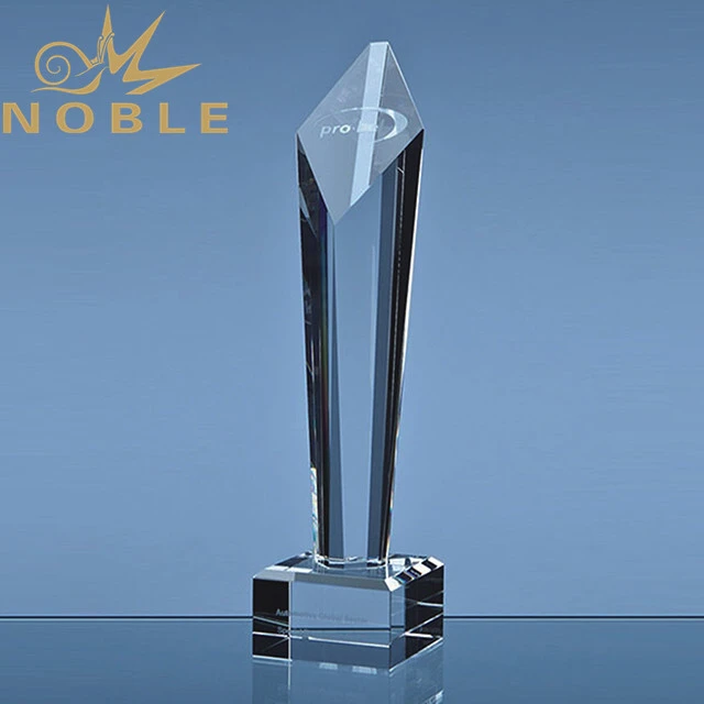 Custom crystal pillar trophy 1