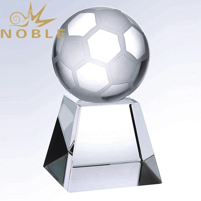 Noble High Quality Crystal Soccer Trophy 1