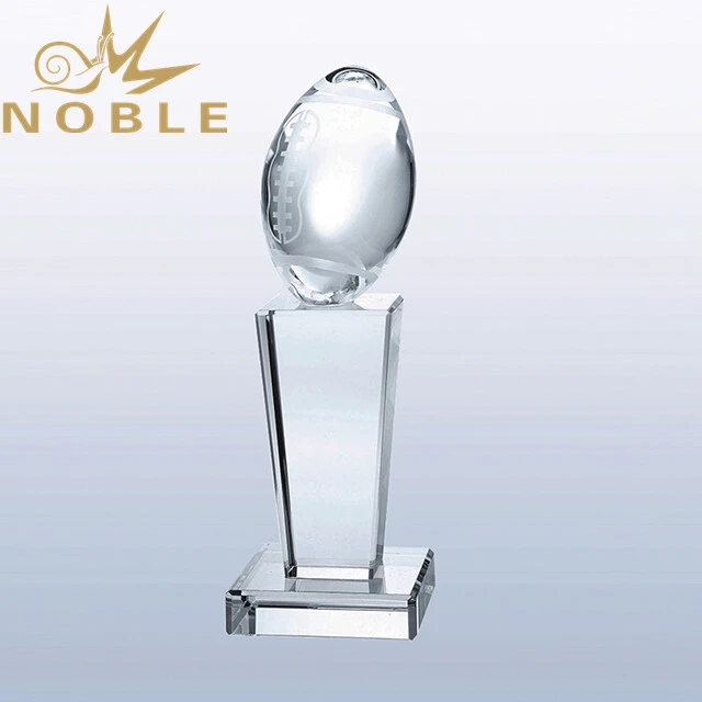 Noble High Quality Custom Engraving Crystal Ameracian Football Trophy 1
