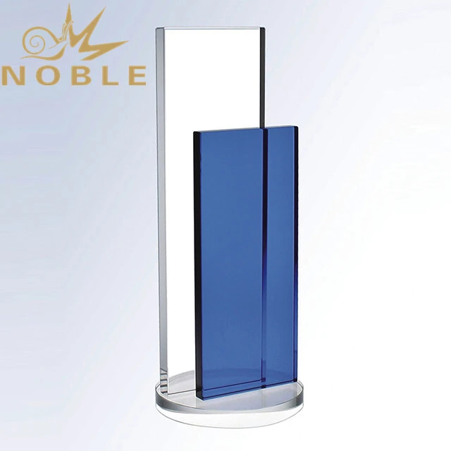 Custom Engraving Blue Crystal Plaque 1