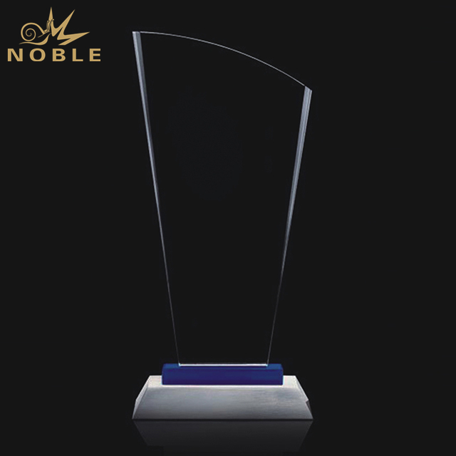 Blank K9 Crystal Trophy With Silver Metal Base 1