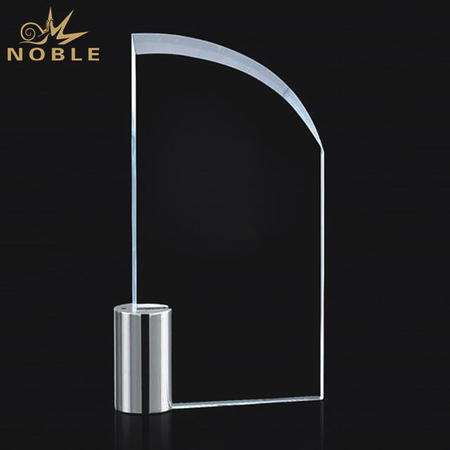 High Quality Crystal Trophy Plaque With Metal Base 1