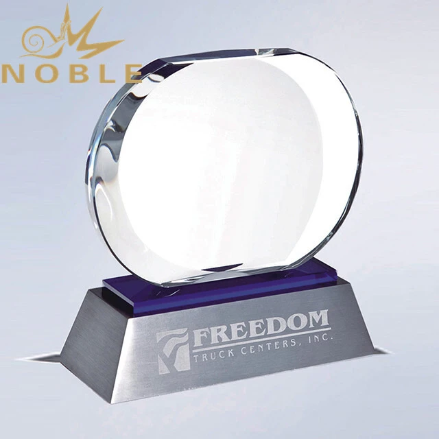 Noble Hot Selling High Quality Crystal Plaque Award with Metal Base 1