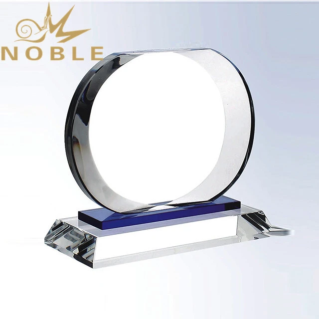 Custom Design Oval Crystal Plaque Trophy 1