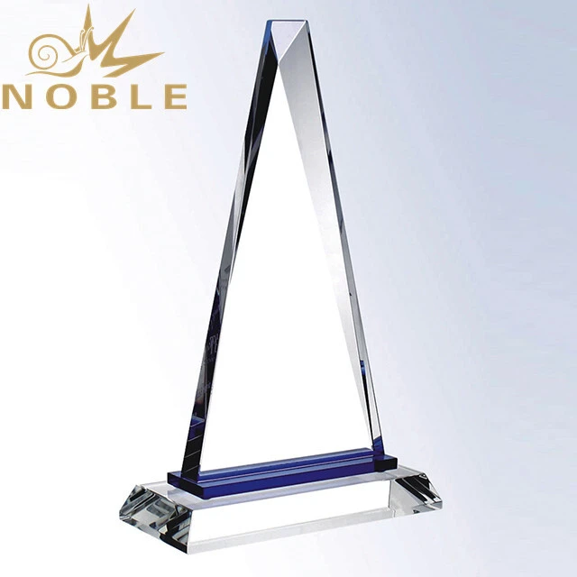 Free Engraving New Design Crystal Pyramid Plaque Award 1