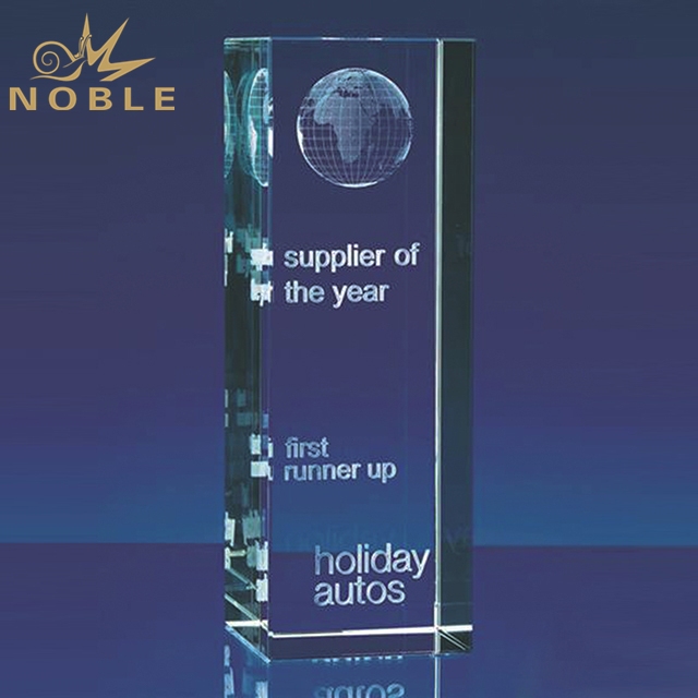 Crystal Glass Globe Trophy With Engraving Logo 1