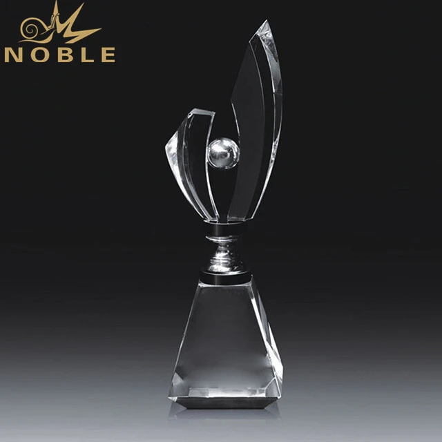 Crystal Trophy Custom 3D Laser Engraving Crystal World Globe Award Trophy 1