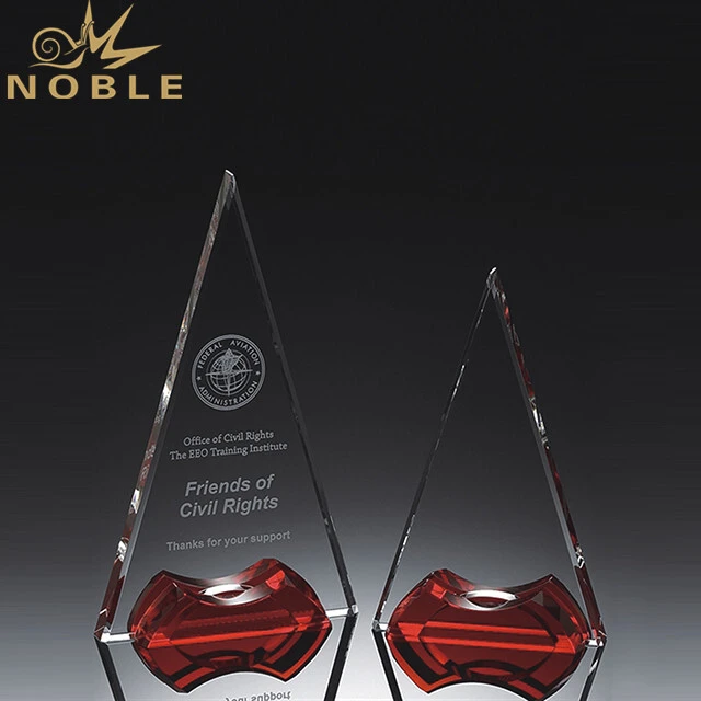 Custom Made Muslim Islamic Crystal Triangle 3D Trophy 1