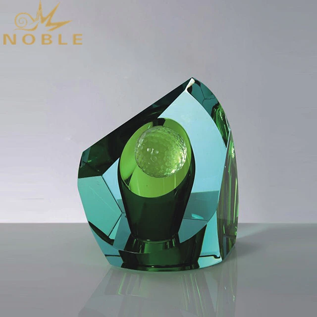 New Awards 3D Laser Engraved Golf Player Crystal Trophy 1