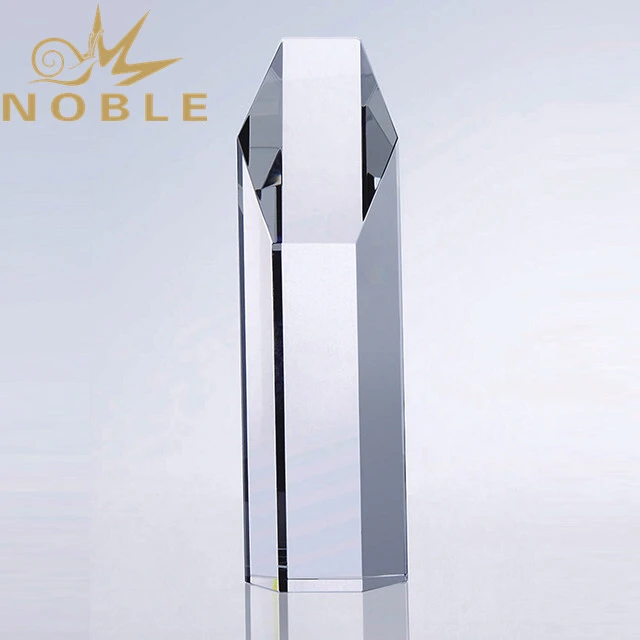 Custom column glass and Crystal award trophy 1