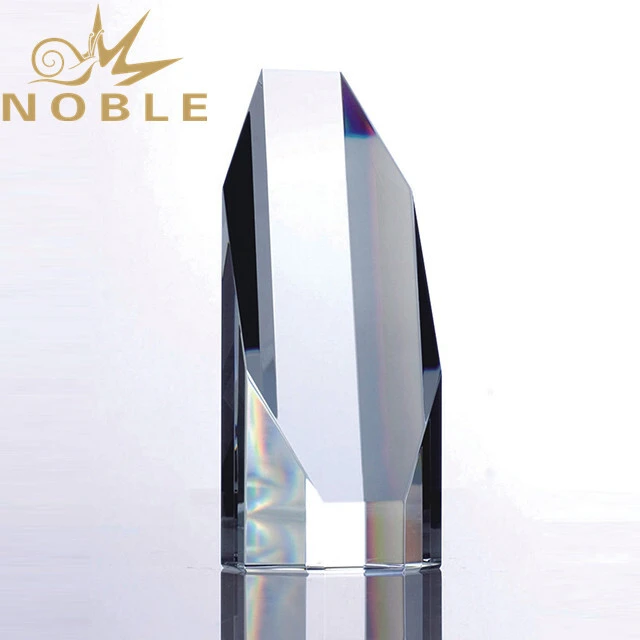 Custom unique style  octagon crystal trophy 1
