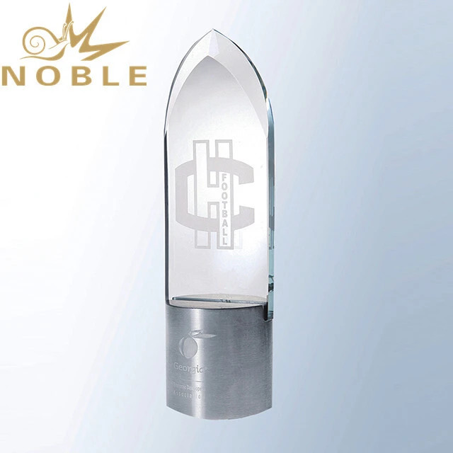 Hot selling new design crystal plaque trophy with aluminum base 1
