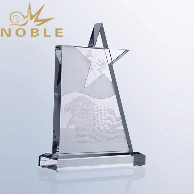 Free engraving custom crystal star trophy 1