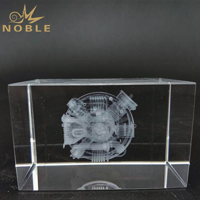 Customized 3D Laser Engraved Crystal Cube 1
