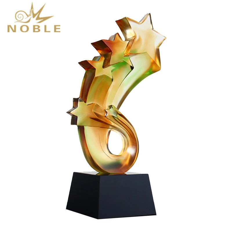 Creative Five Star Liu Li Crystal Trophy For Souvenir 1
