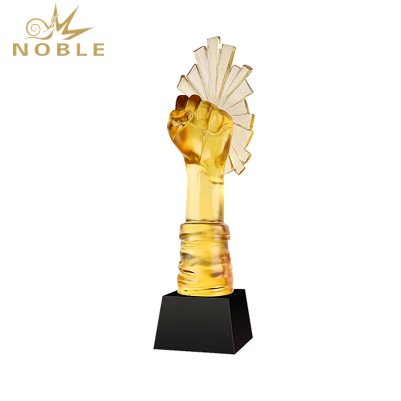 Custom High Grade Liuli Fist Trophy 1