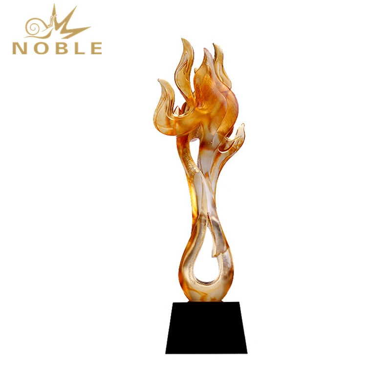 High-grade Exquisite Liuli Trophies and Awards with Laser logo 1