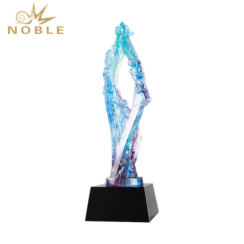 Various Custom Shape Colored Glaze Liuli Trophy Annual Award 1