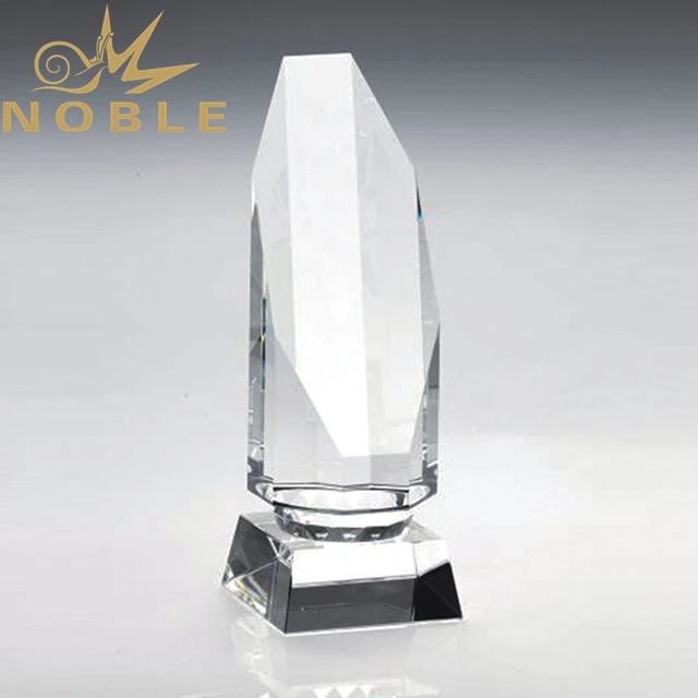 High quality custom octagon column crystal award trophy 1