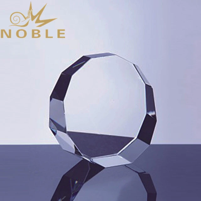 Noble high quality blank crystal round award 1