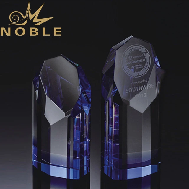 Noble Custom octagon crystal plaque trophy 1
